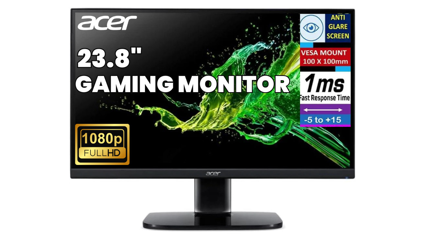 Acer KA242Y G0 23.8" Widescreen LCD Monitor 1920x1080 VA 250Nit 1ms Refurbished