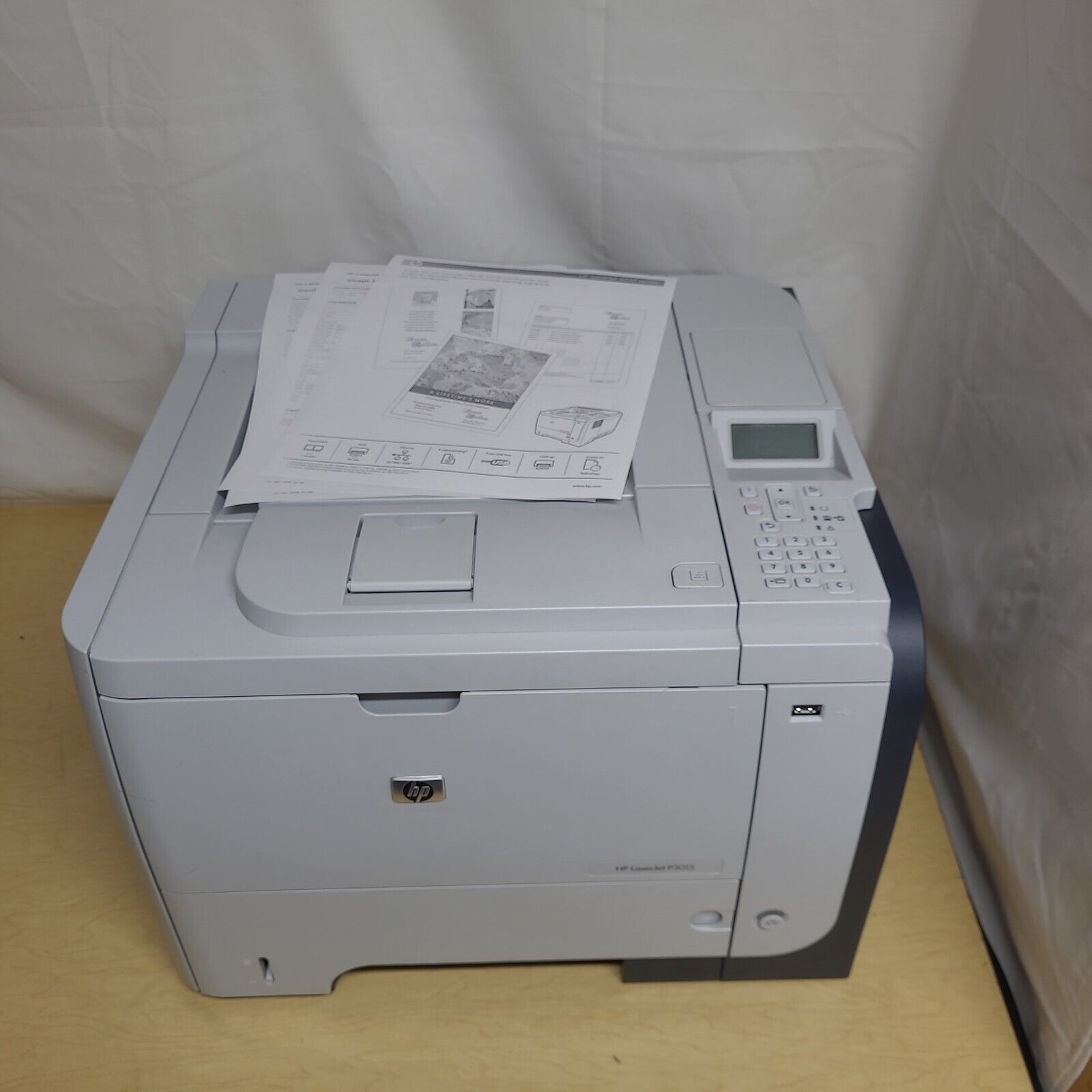 HP LaserJet P3015DN Printer Monochrome Duplex Network NO TONER