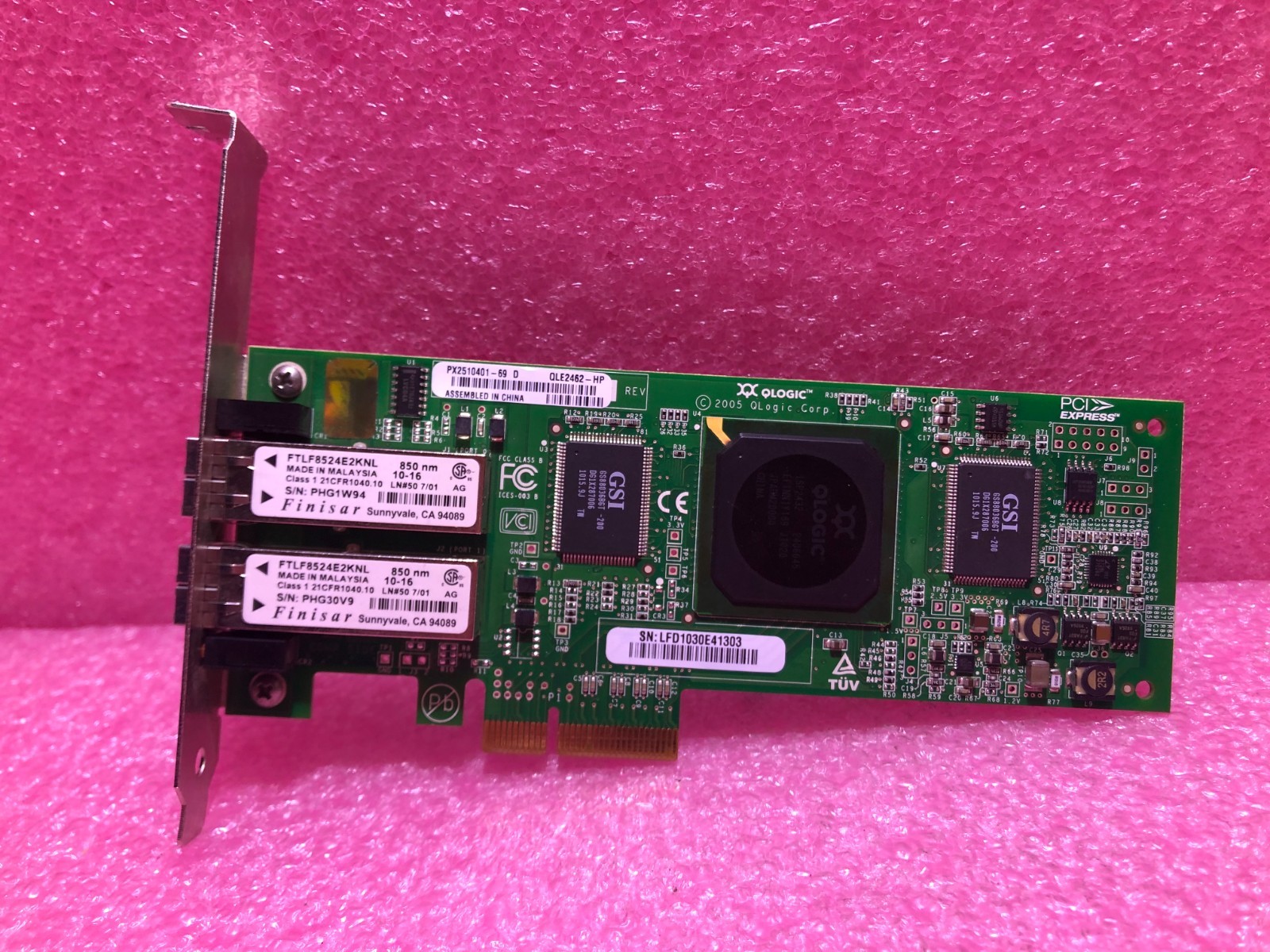 Strong-IT HP  407621-001  QLogic PCI-E 2-Port 4Gb Fibre HBA PDA Long Bracket