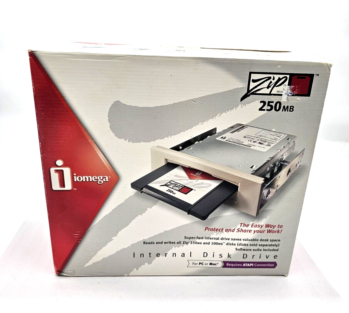 NEW ~ Iomega Zip 250 250MB USB Powered PC & Mac Internal Drive
