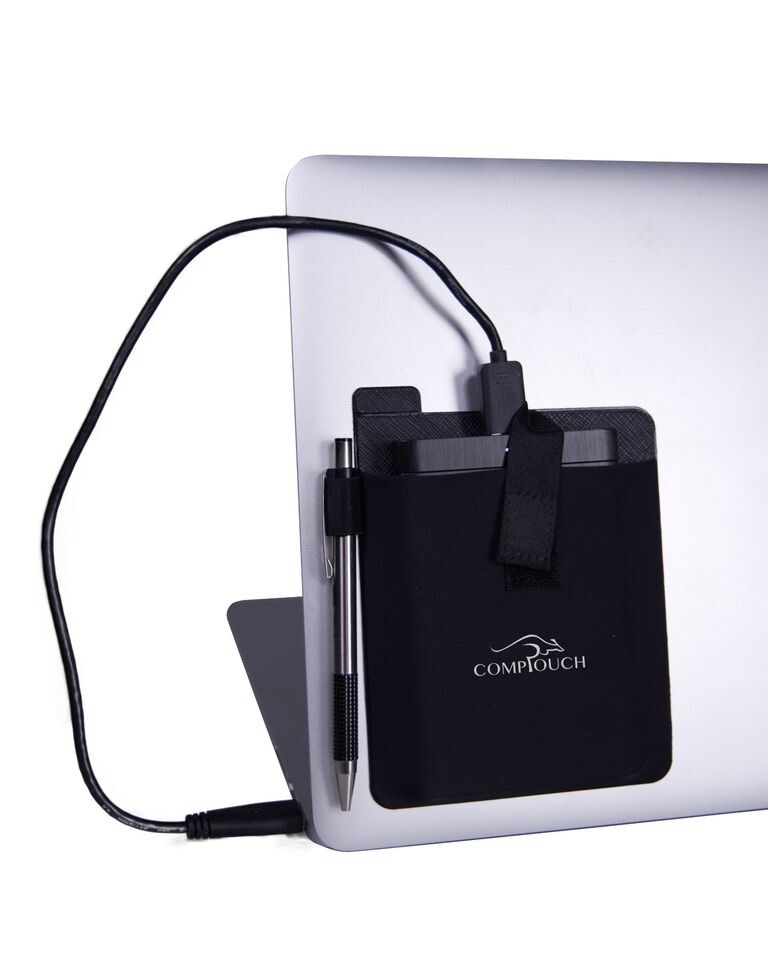 Adhesive Laptop Computer Pouch Holder Organizer Storage