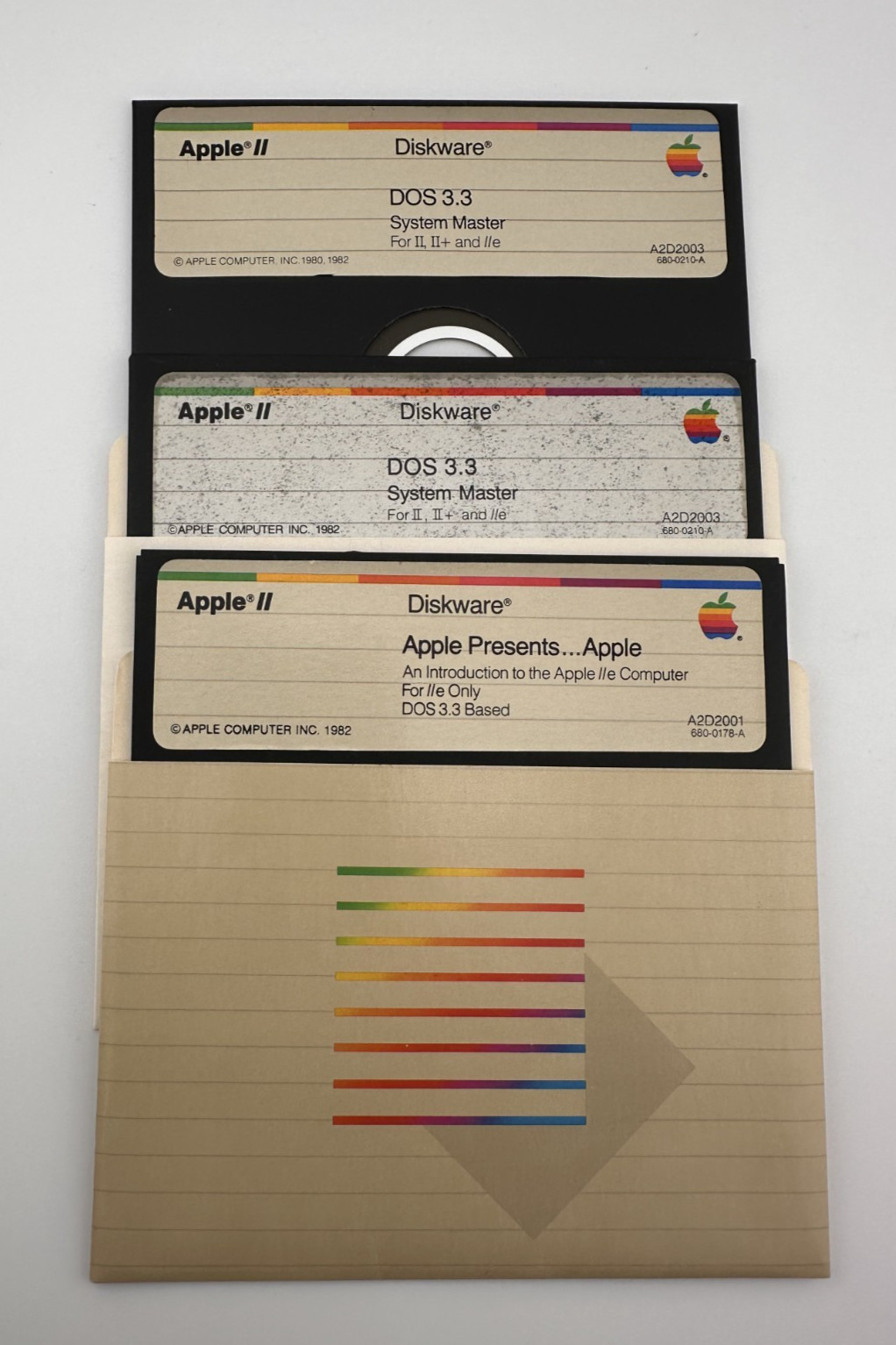 Vintage Apple II Diskware DOS 3.3 System Master + Apple Presents 5.25" Lot