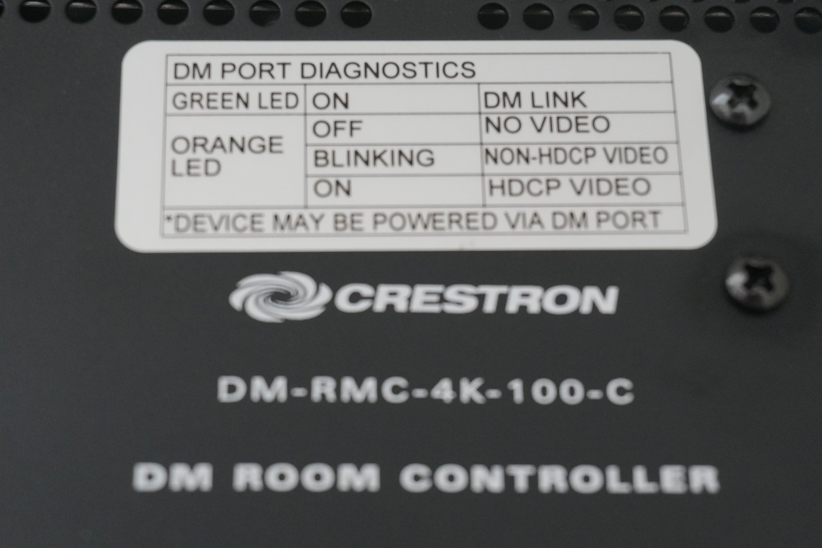 Crestron DM-RMC-4K-100-C DigitalMedia 4K Room Controller HDBaseT Used