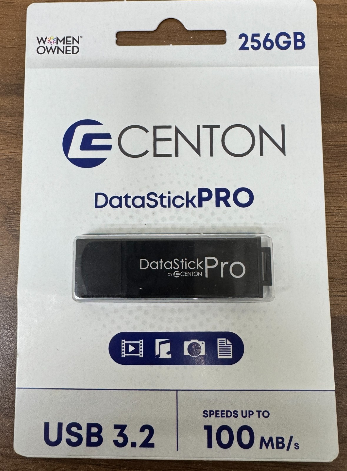 Centon DataStick Pro 256GB USB 3.2 Type-A Flash Drive, Black (C1-U3P6-256G)