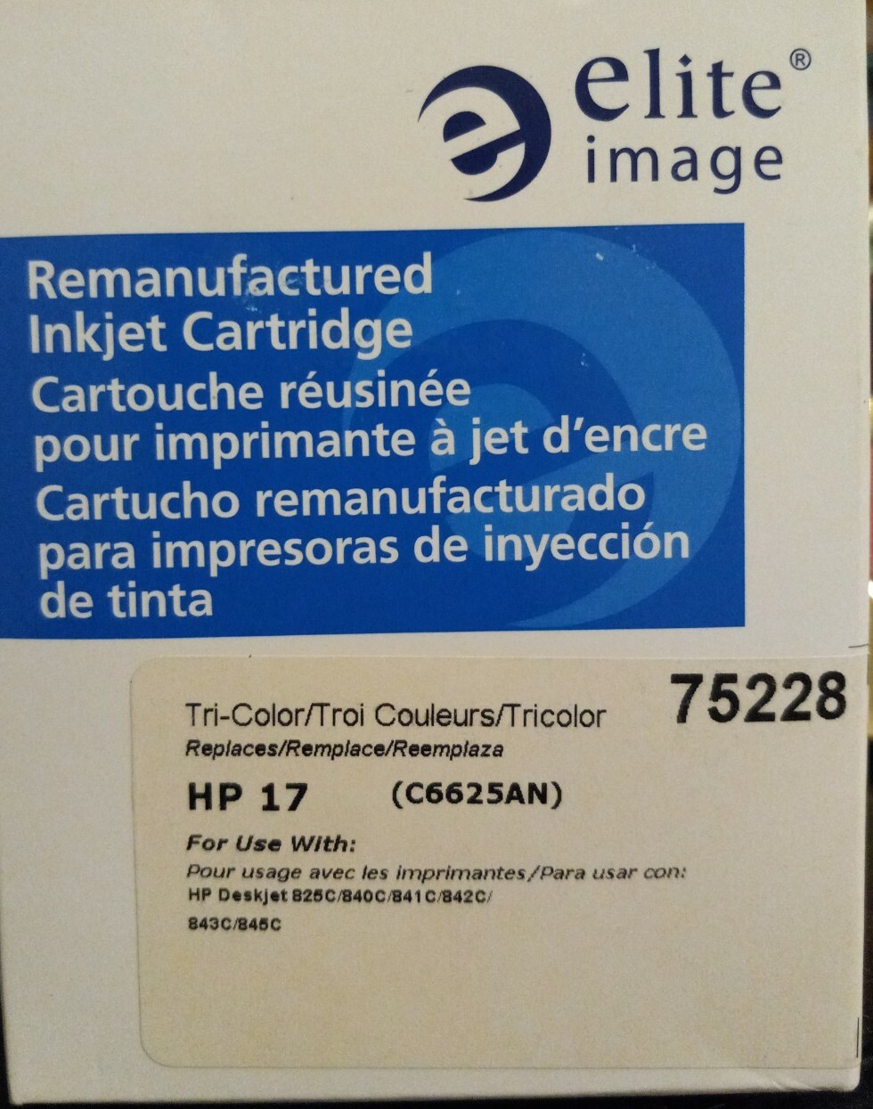 Elite Image Remanufactured Inkjet Cartridge HP 27 Tri-color 75228