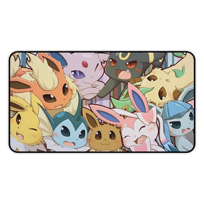 Cute Pokemon Eeveelutions Gaming Desk Mat Mouse Pad