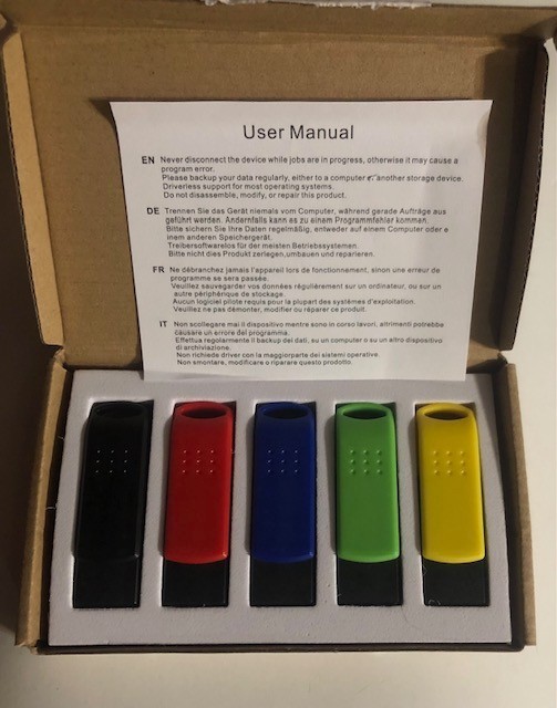 KEXIN 64GB USB Flash Drive 5 Pack Thumb Drives Colored Variety