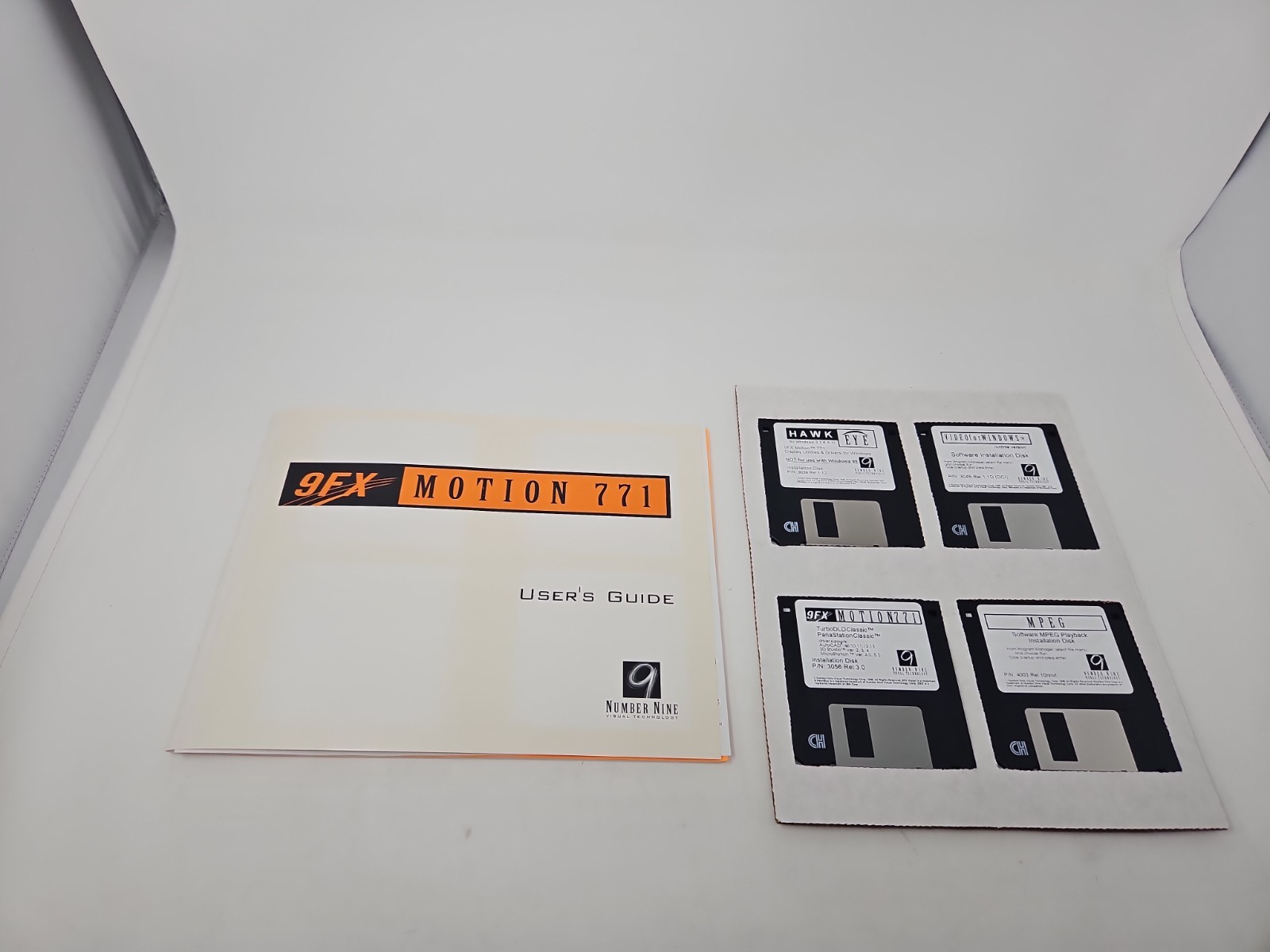 Number Nine 9FX Motion 531 S3 868 PCI VGA DOS retro Gaming Box & Inserts ONLY