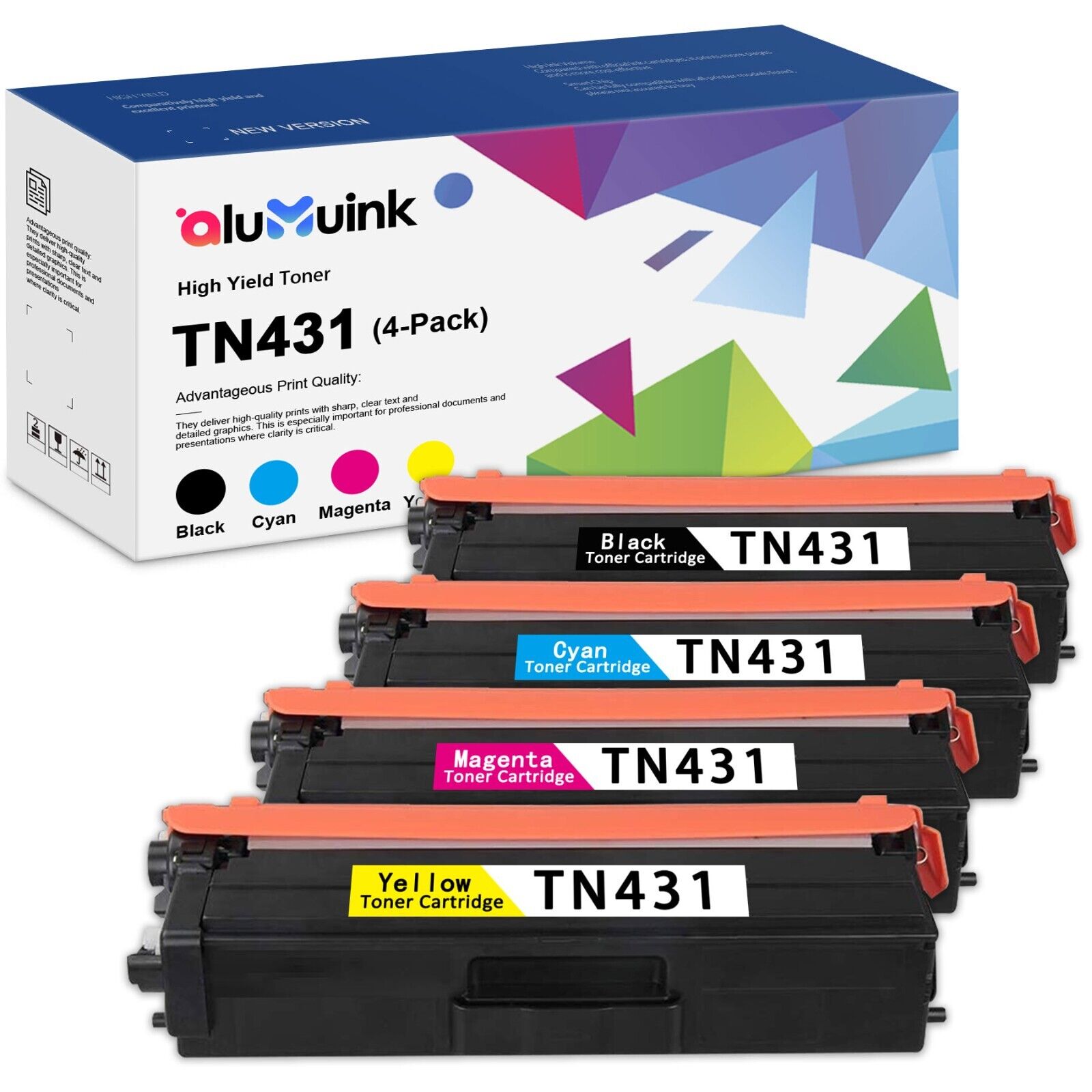 TN431 TN 431 Toner Cartridge Replacement for Brother MFC-L8690CDW (1BK/1C/1M/1Y)