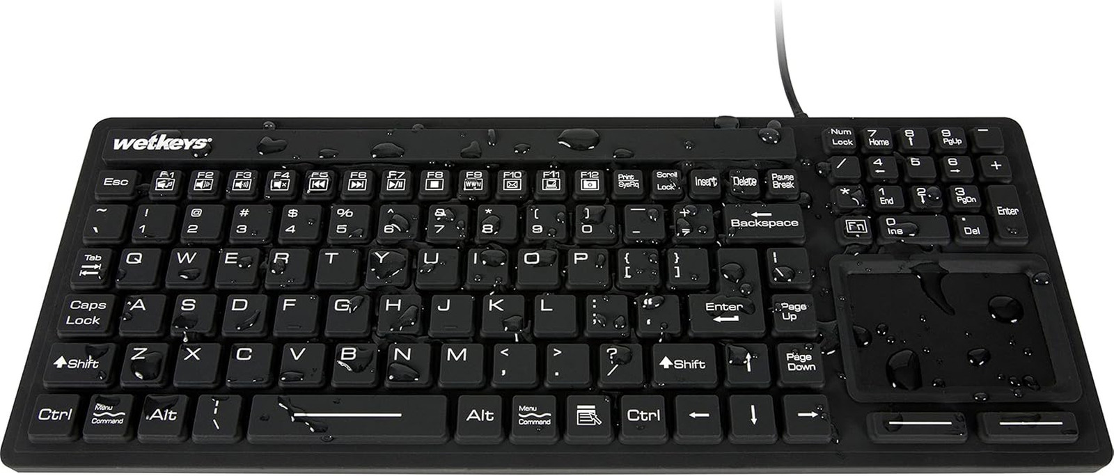 "Touchpad plus Professional-Grade Rigid Silicone Washable Keyboard with Touchpad