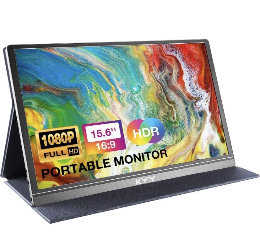 KYY Portable Monitor 15.6inch 1080p USB-C, HDMI Computer Display HDR IPS GAMING