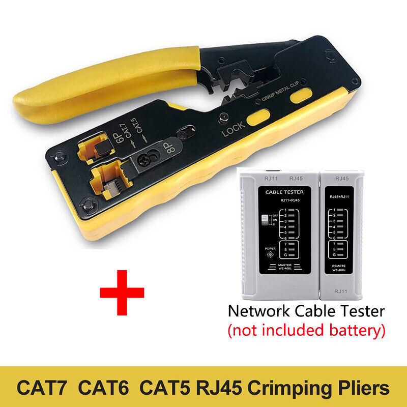 Easy RJ45 Network Crimper Cable Crimping for RJ45 Cat7/6/5 RJ11/12 Modular Plug