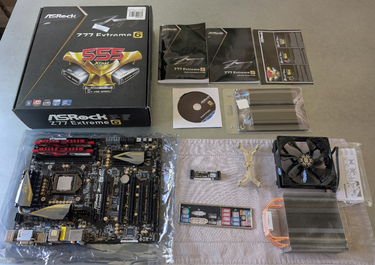ASRock Z77 Extreme6 ATX Motherboard + i5-3570K CPU + 8GB DDR3 2133  + CPU Cooler