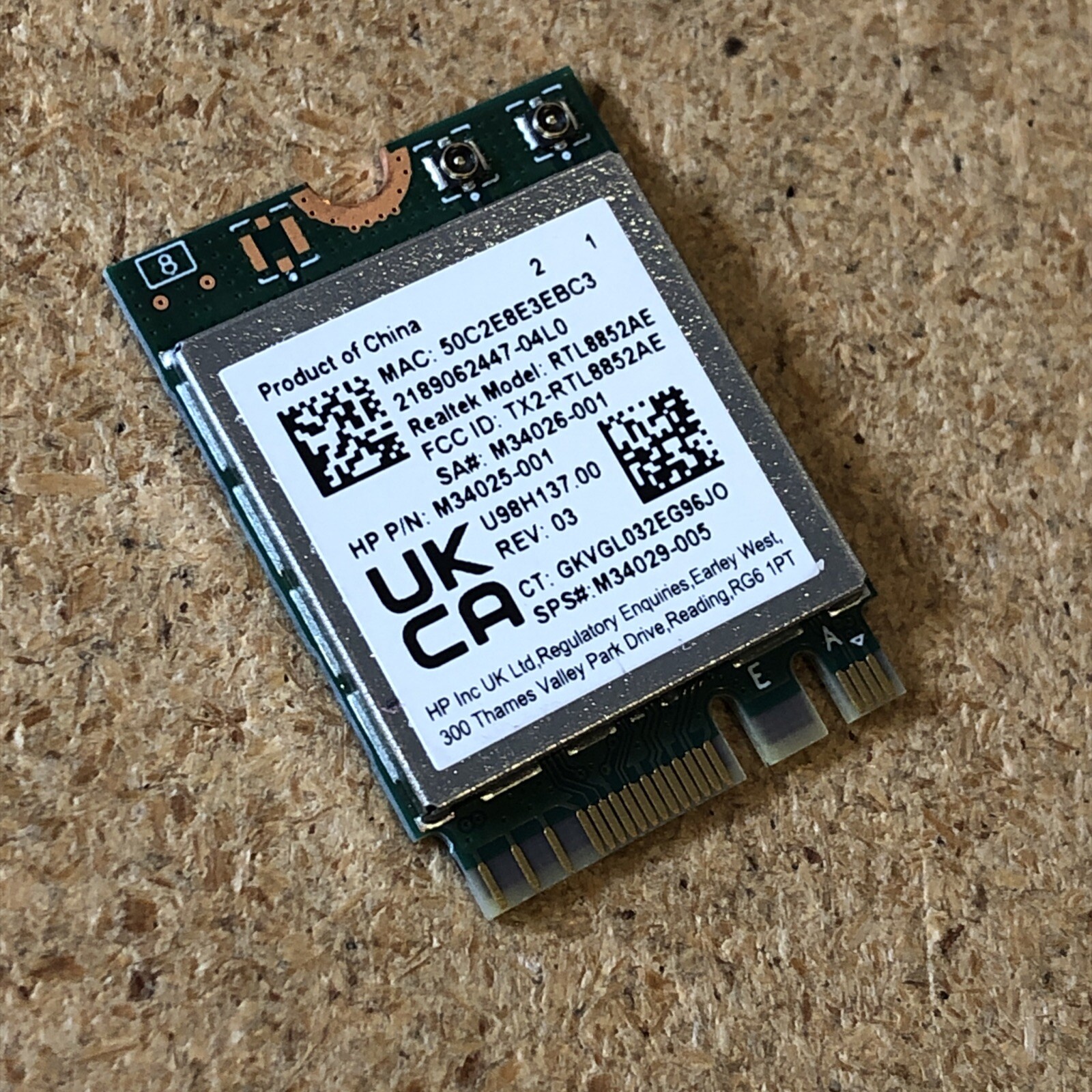 Realtek RTL8852AE Wireless WiFi6 Card  For HP M34029-005 M34025-001 M34026-001