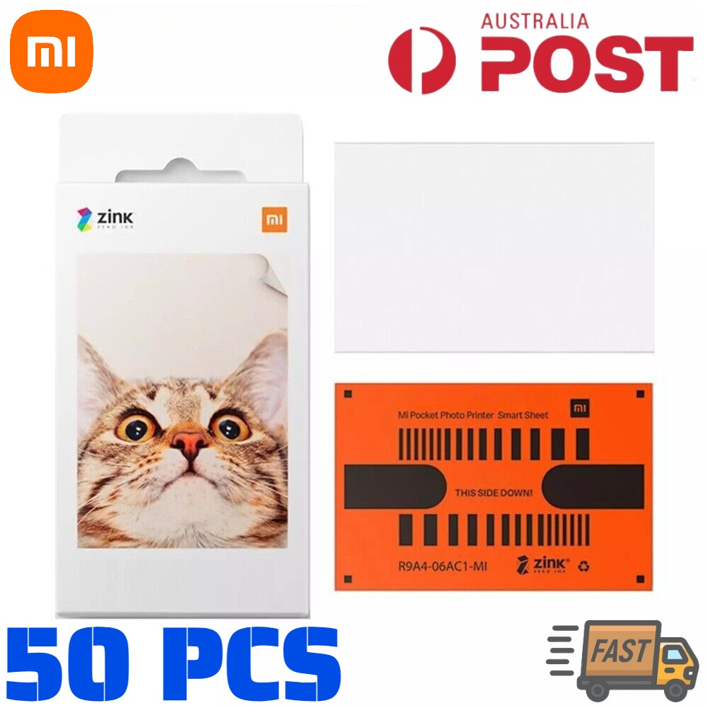 50Pcs Xiaomi Mi Zink Pasteable Print Photo Paper Portable Picture Printer Papers