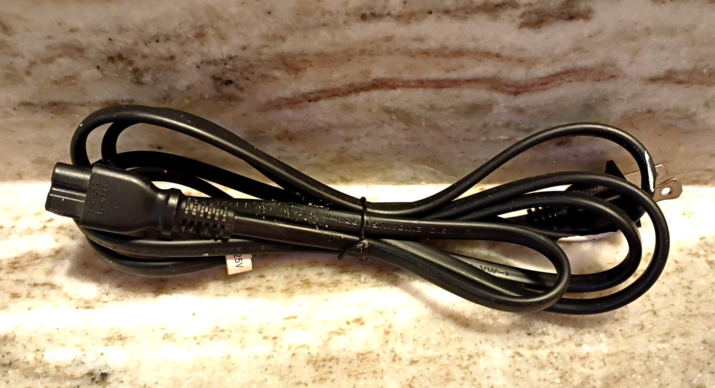 3ft UL AC Power Cord Cable Longwell REV C01  7A 125 E55349 Wire