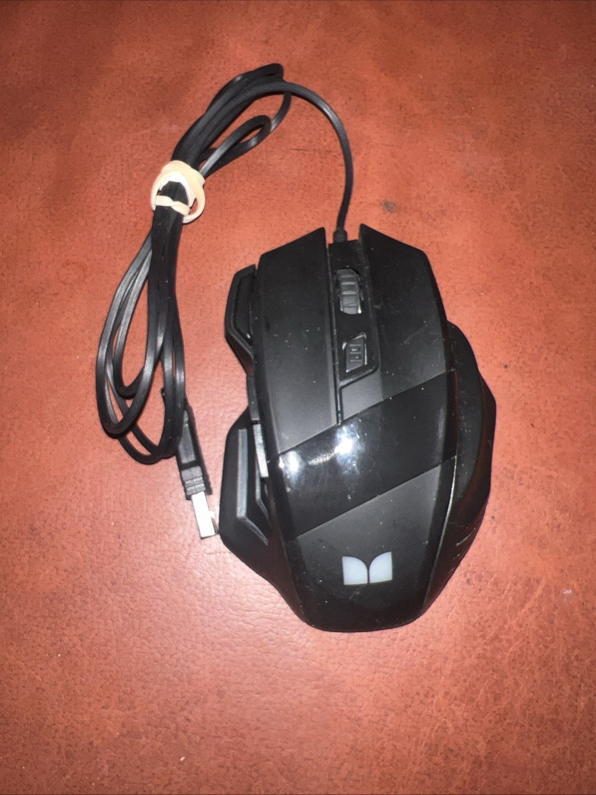 Monster Color-Changing LED Wired Optical Gaming Mouse See Descrip