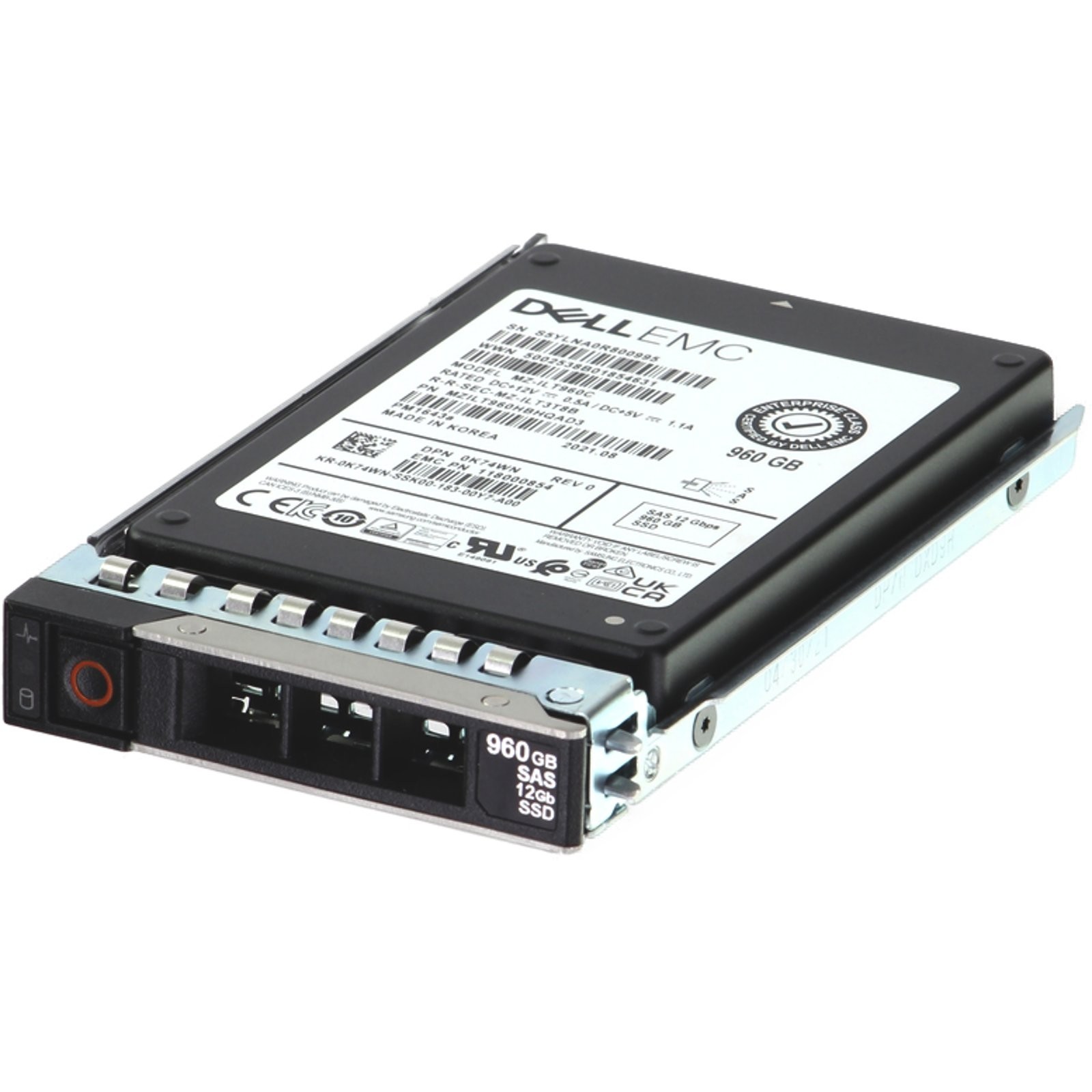 K74WN-CD2 Dell 960GB 12Gbps SAS RI TLC 2.5 SSD PM1643a