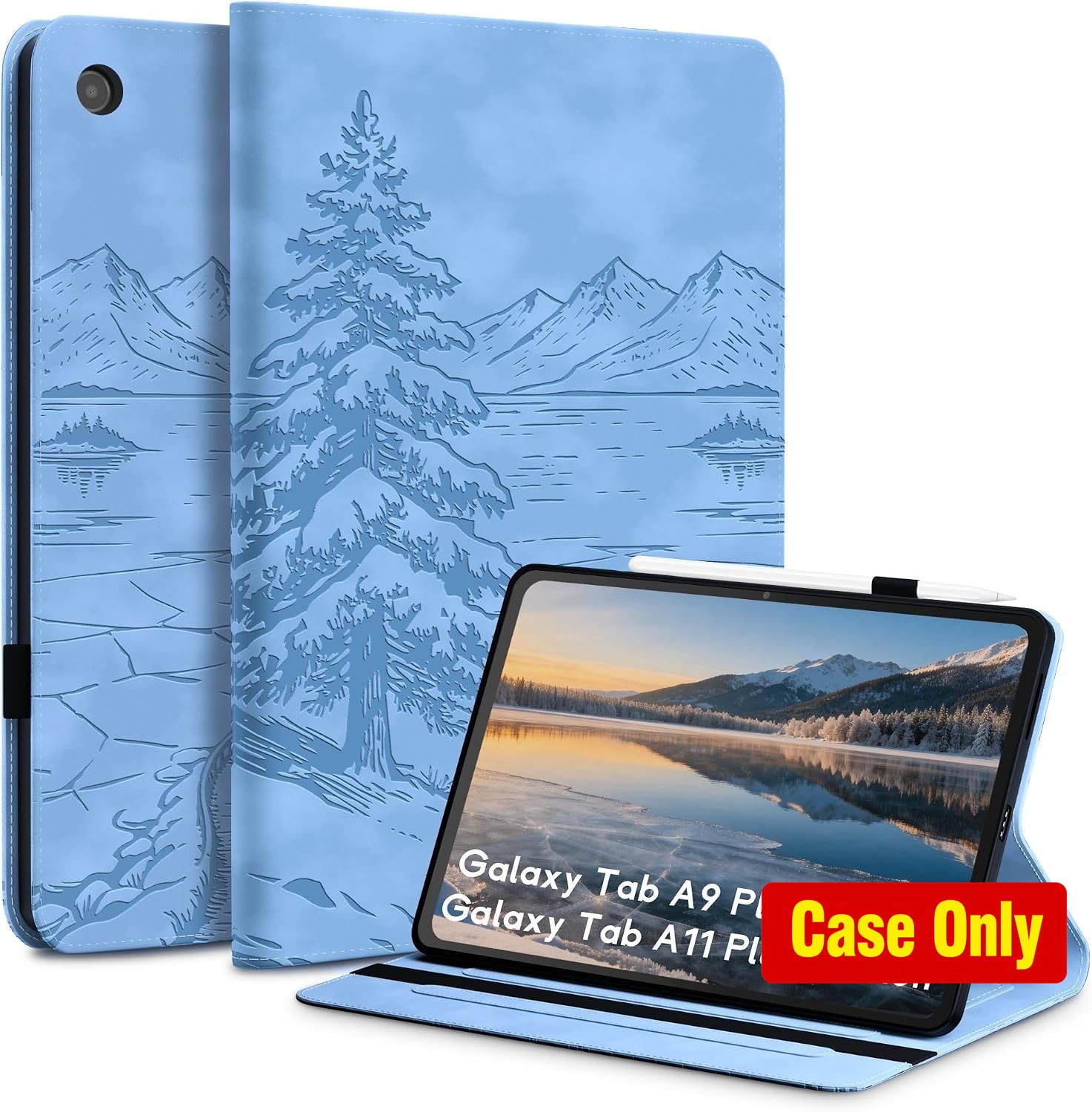 Case for Galaxy Tab A11 Plus 11" - Premium Leather, Adjustable Kickstand, Slim F