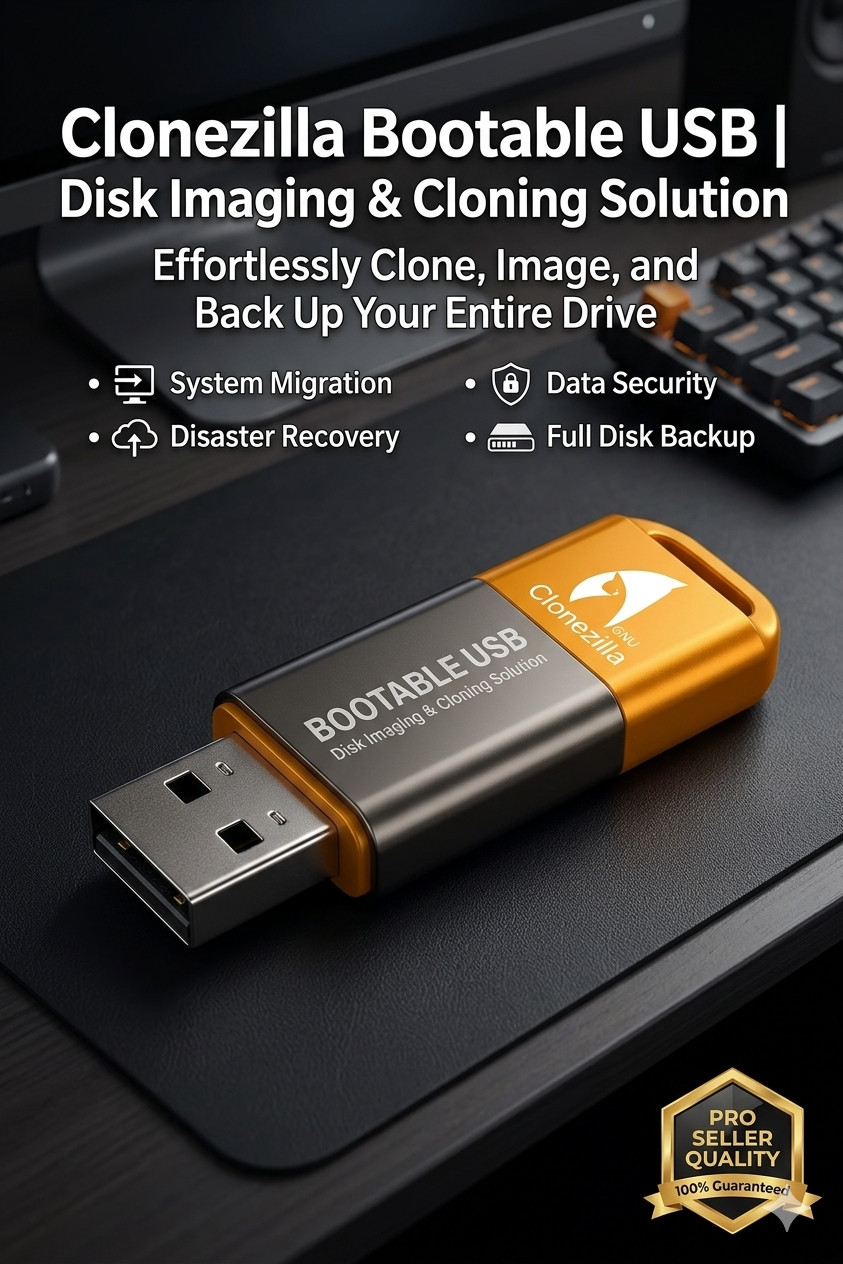 Clonezilla 64-Bit | Bootable USB 3.0 | Restore, Backup, Image