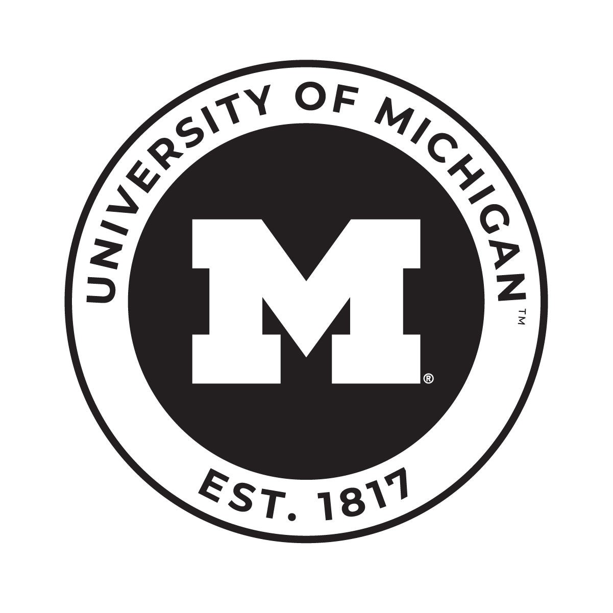Michigan Wolverines Officially Licensed Black Vinyl Decal Sticker