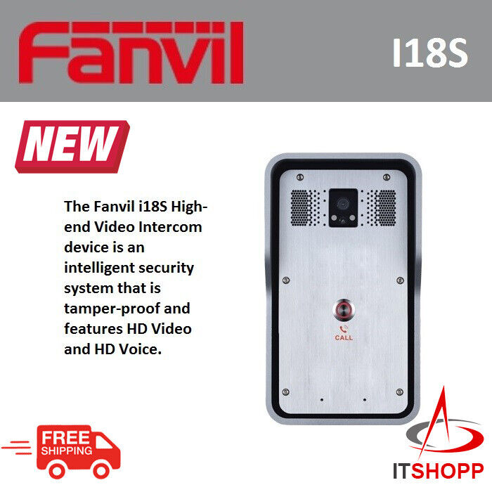 Fanvil I18S Video Intercom High-end with PoE and 2 SIP Lines