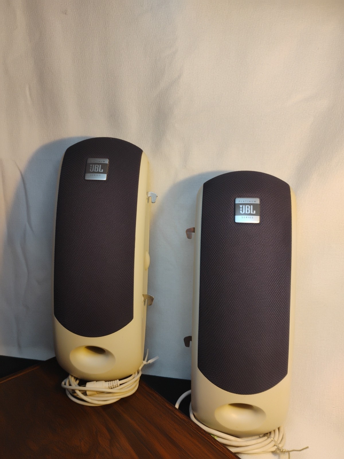 🔥 Vintage JBL Platinum Series Wired Computer Monitor PC Speakers Tested Hooks