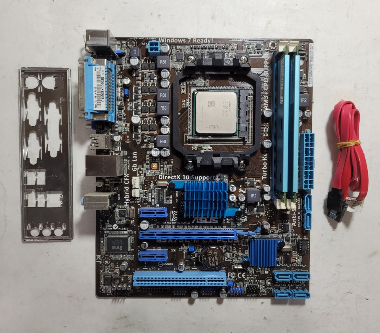 ASUS M5A78L-M LX Motherboard w/AMD FX-4100@3.60GHz, 8GB RAM, IO Shield #0270
