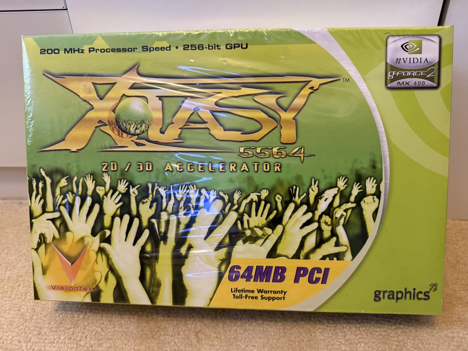 Visiontek Xtasy PCI 64MB nvidia Geforce2 MX400 Brand New Sealed