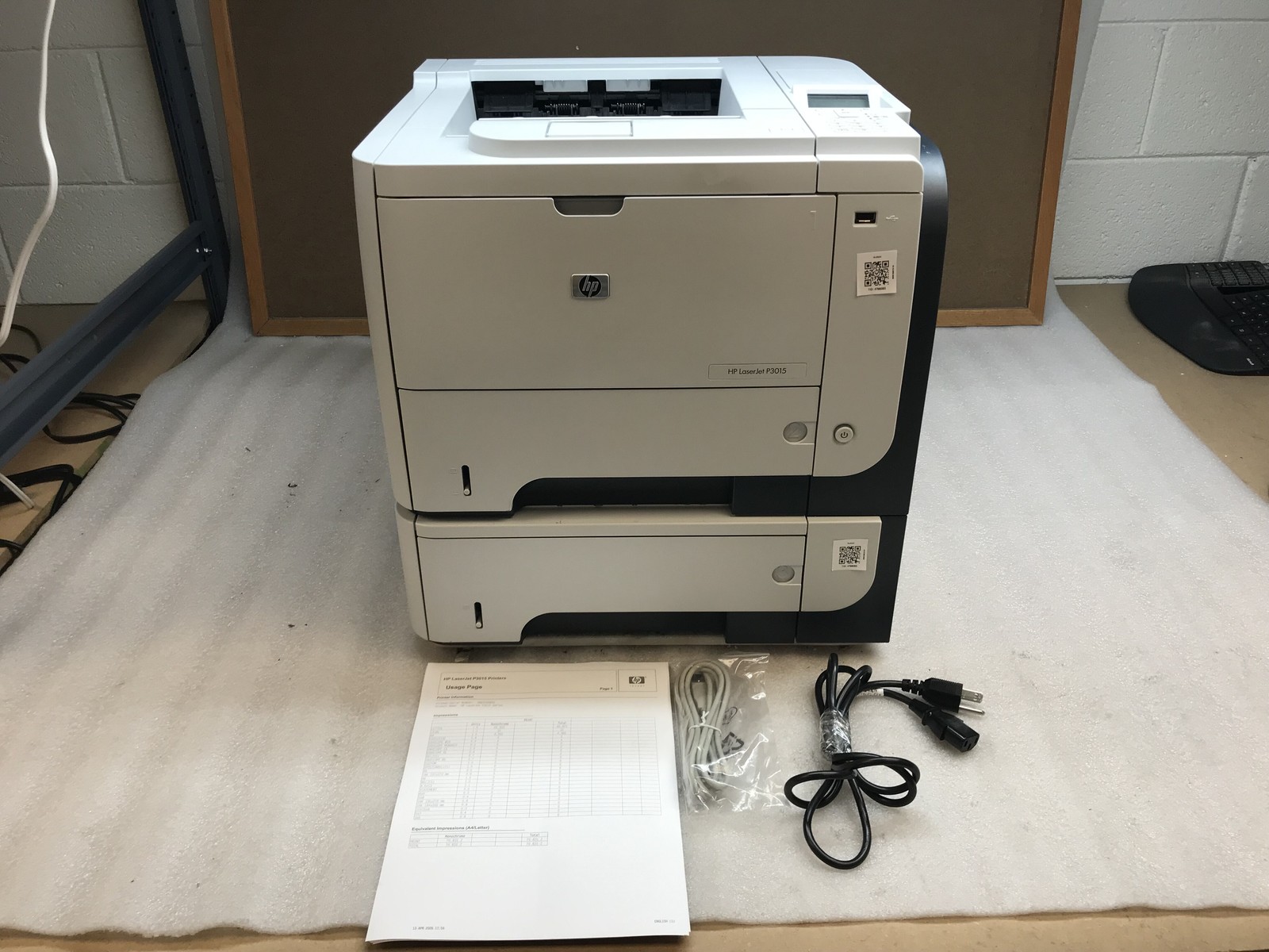 HP Laserjet P3015 Monochrome Workgroup Printer CE527A 70K Pg Ct Tested W/ Toner