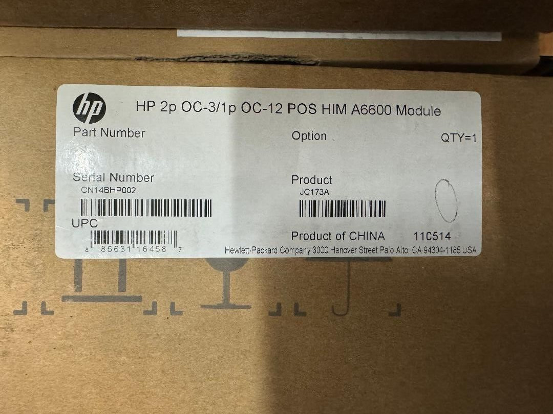 HP 2PC OC-3/1P OC-12 POS HIM A6600 MODULE ‎JC173A