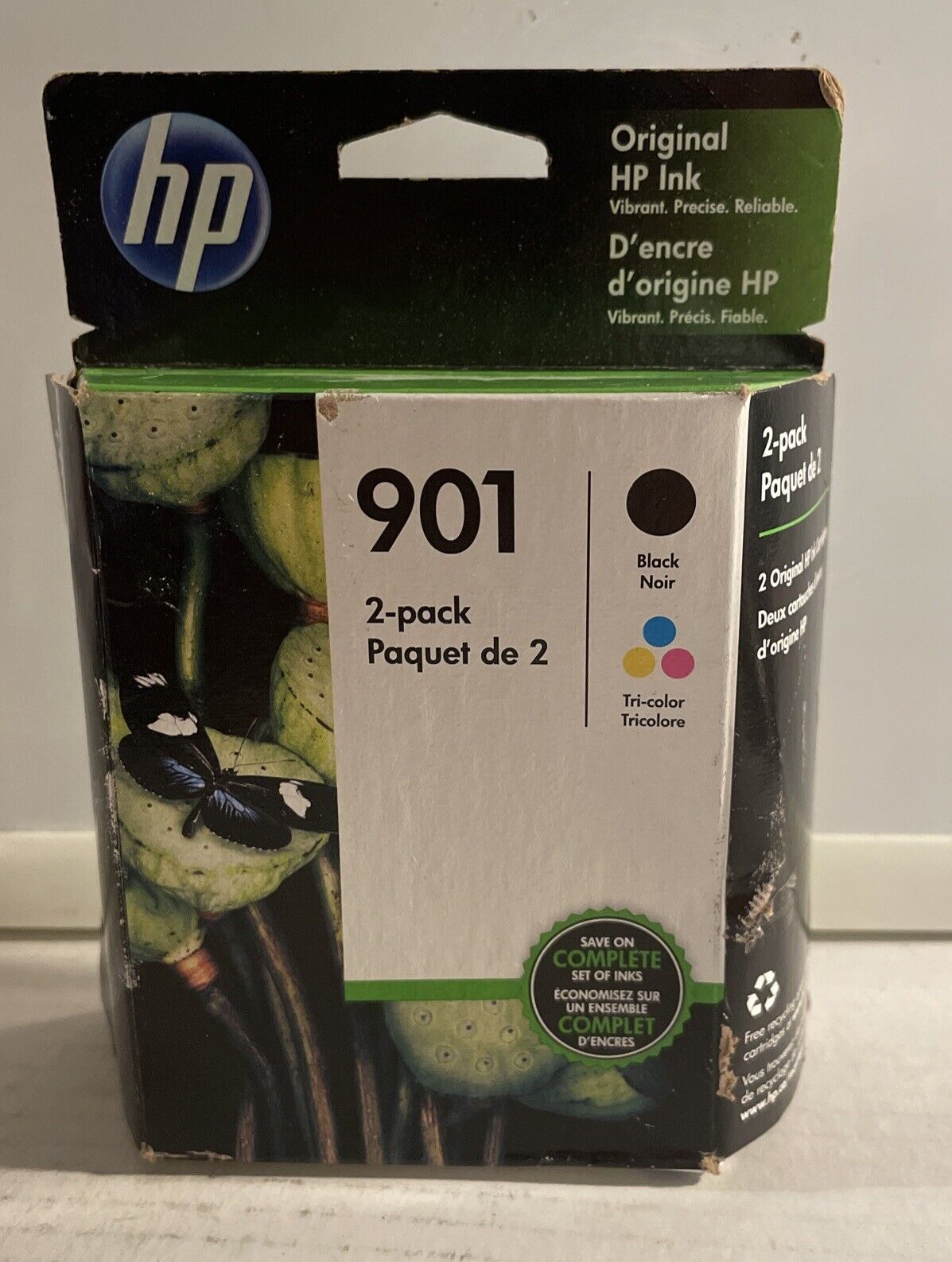 Genuine HP 901 Black Tri-color Ink Cartridges Combo Pack (CN069FN) EXP 04/2023