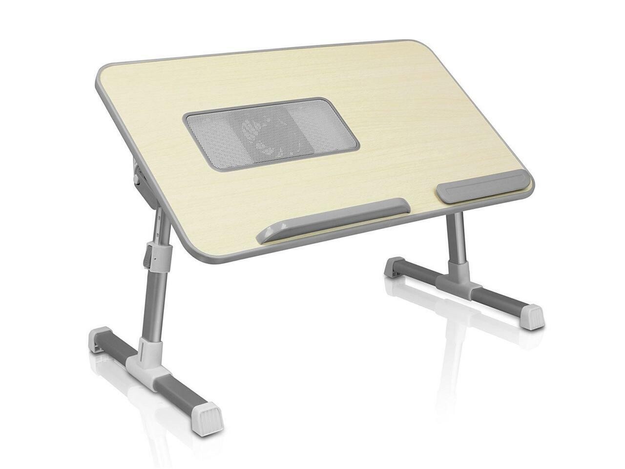 Aluratek Adjustable Ergonomic Laptop Cooling Table With Fan