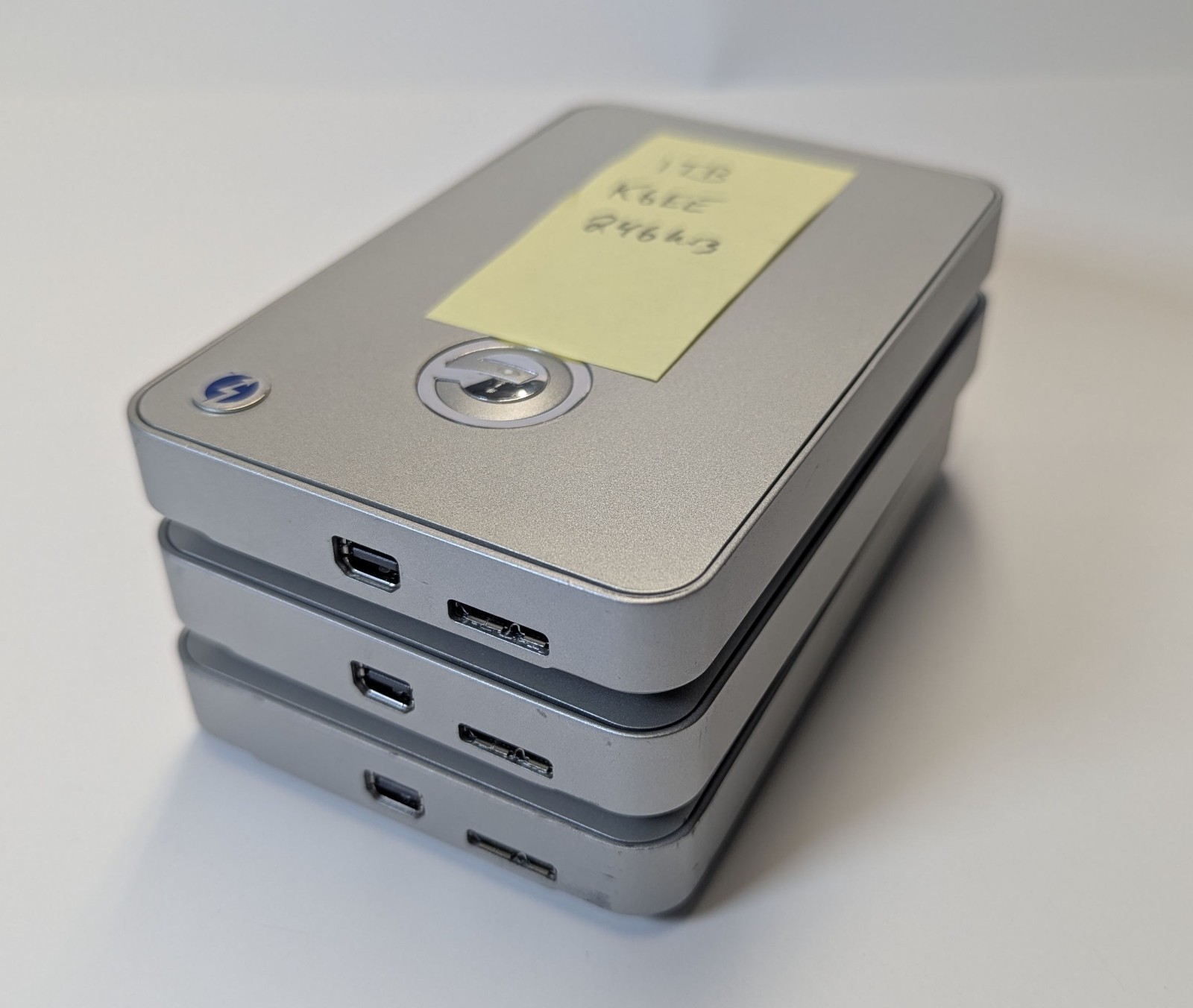 (3) Used 1TB G-Drive USB3/Thunderbolt2 Portable External Hard Drives