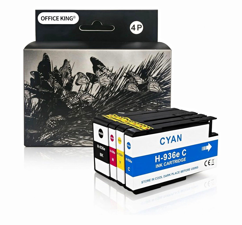OFFICE KING H-936e Compatible Ink Cartridge Set 4-Pack BK/C/M/Y for HP 9110