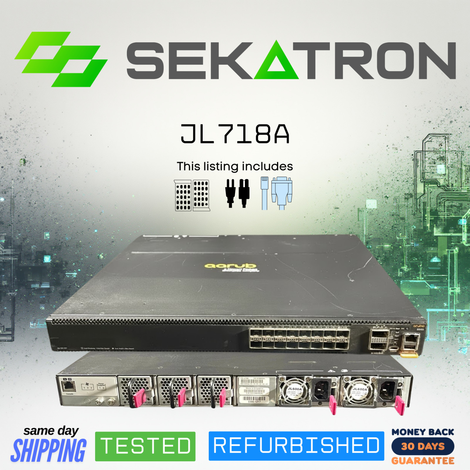 🔀 Aruba JL718A High-Performance Data Center Switch • ArubaOS-CX (8360-16Y2C) ⚡
