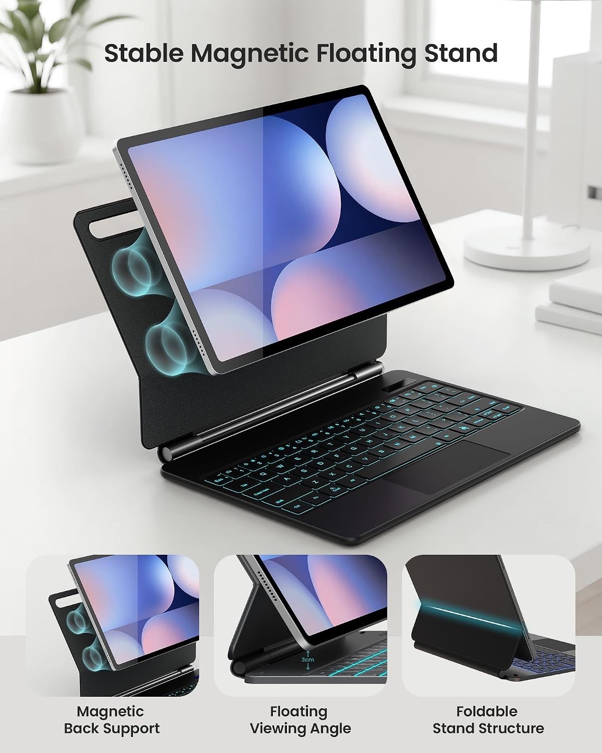 TypeCase🔥Samsung Galaxy Tab S10+ S9FE+ S9+ S8+ S7 + S7FE Magnetic Keyboard Case