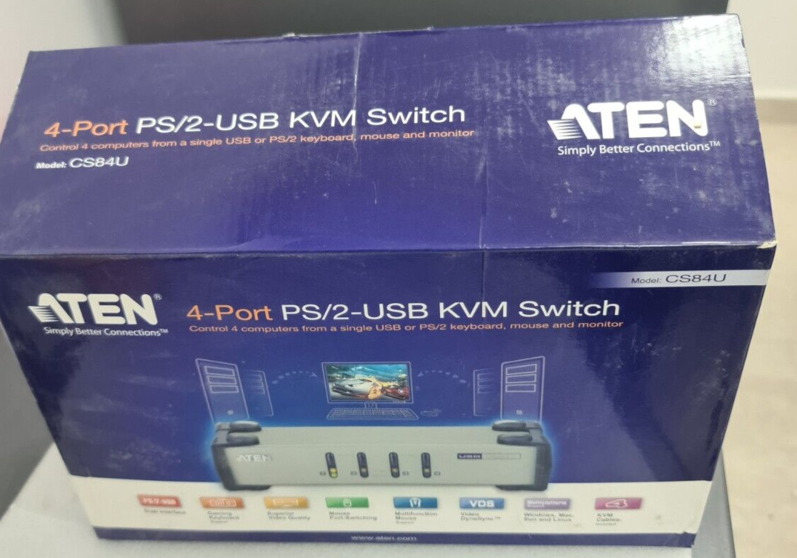 Aten CS84U 4-Port PS/2-USB KVM-Switch