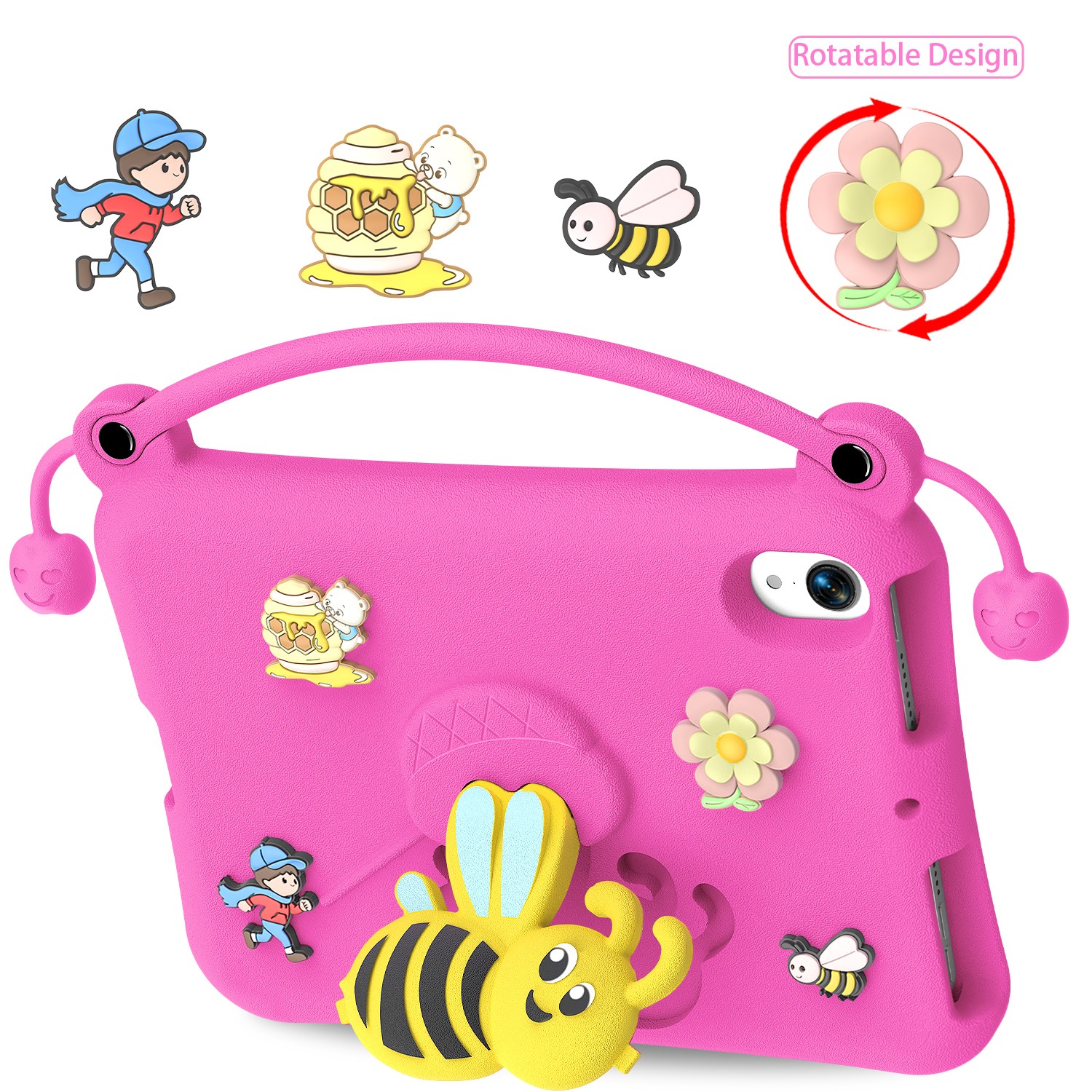 For Apple iPad Mini 7th 6th Gen Shockproof Cute Stand EVA Handle Case Kids Cover