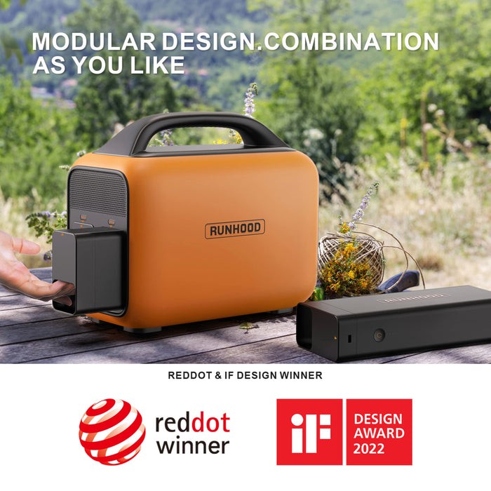 RUNHOOD RALLYE 600 | 648WH 600W| PORTABLE POWER STATION - ORANGE
