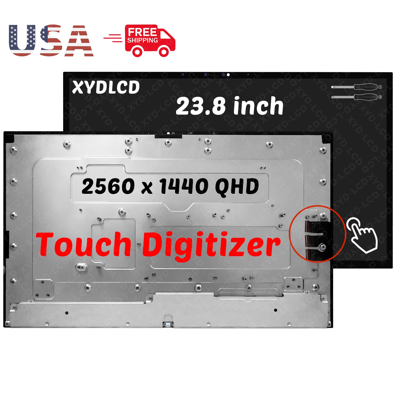 N65679-001 for HP 24-CS AIO LCD Touch PANEL KIT TS 23.8 QHD WITH FRAME BOPEEP A+