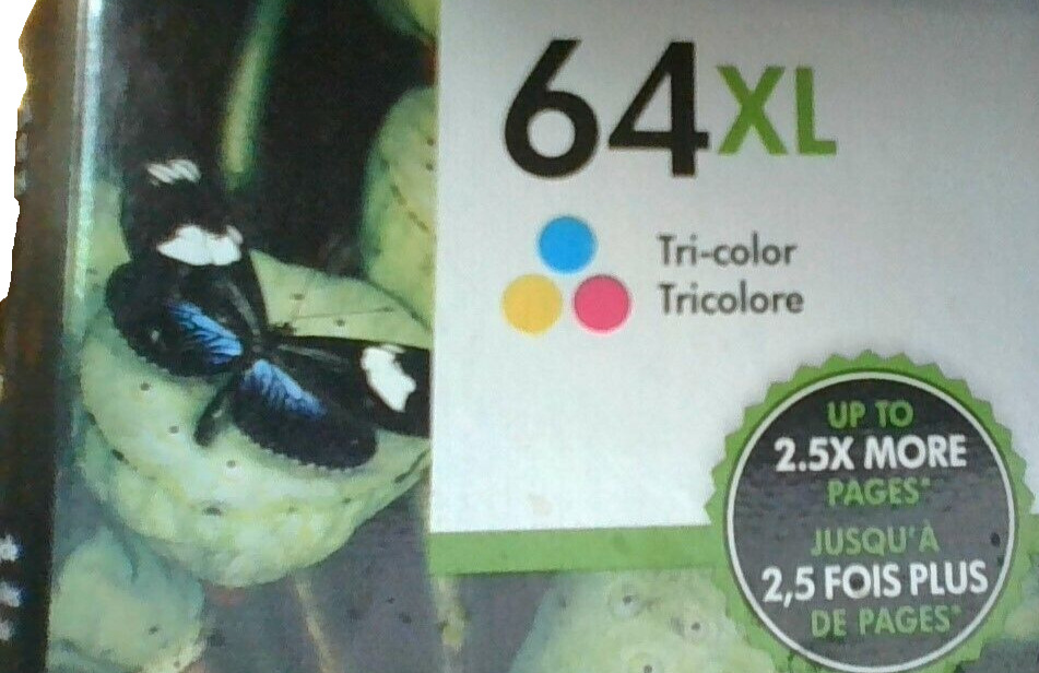 HP 64XL Tri-Color High Yield Original Ink Cartridge, Exp 5/2022