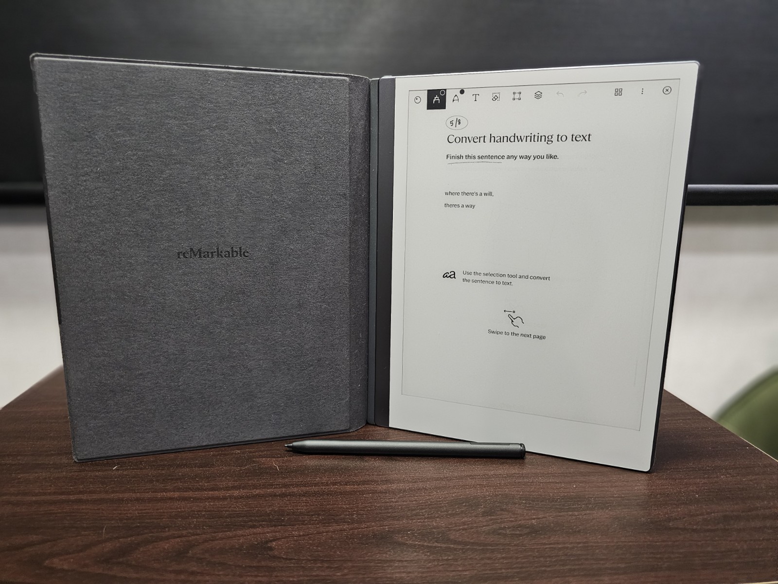 reMarkable 2 10.3 Paper Tablet 8GB with Marker Plus and Folio Bundle - Excellent
