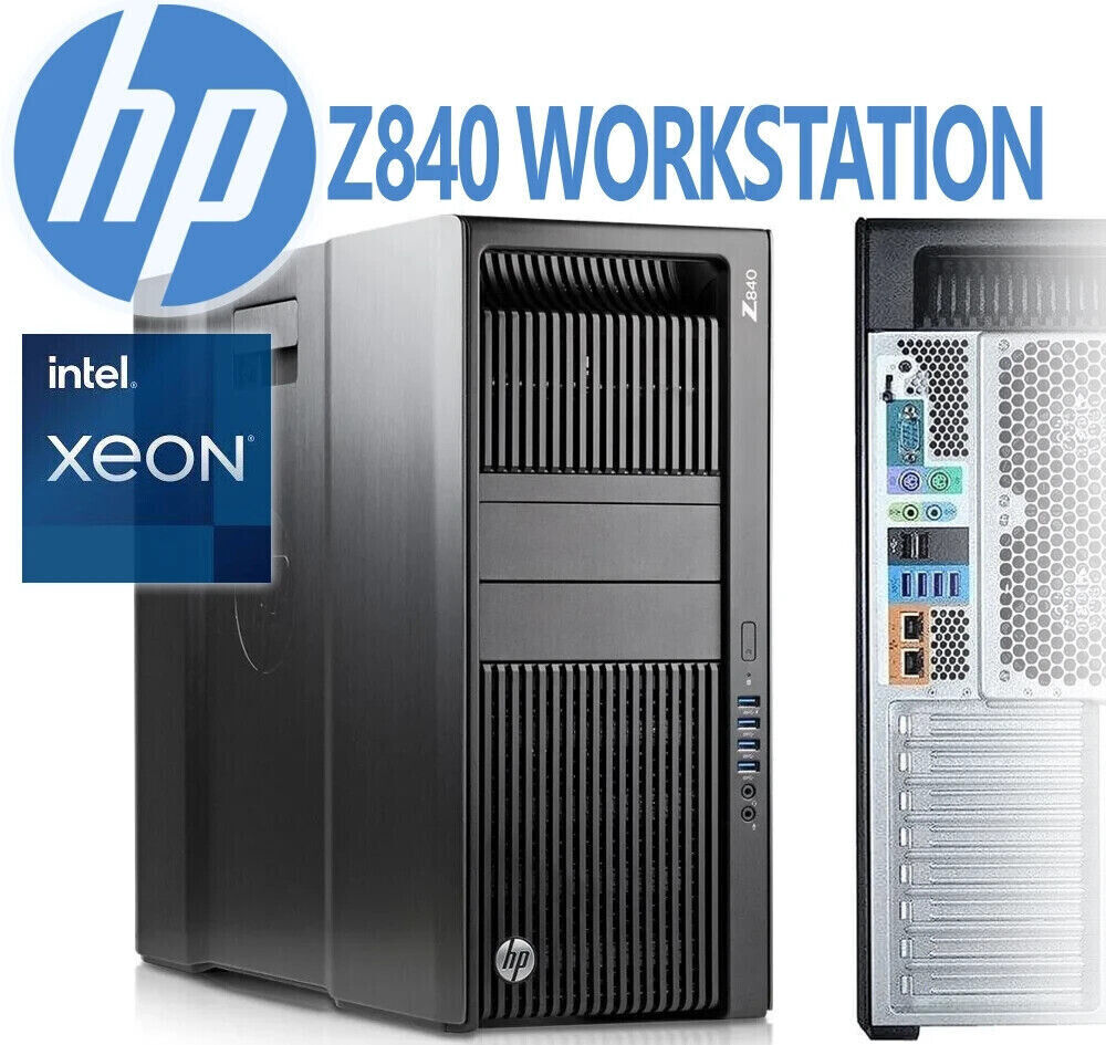 HP Z840 24 cores 2x Xeon E5-2680 V3 128GB DDR4 R5-430 512GB SSD +1TB HDD Win11