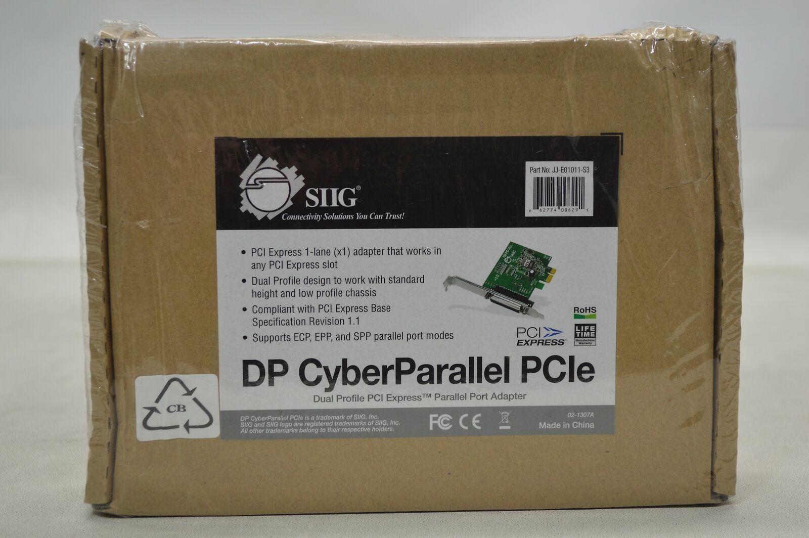SIIG DP CyberParallel PCIe  Dual Profile PCI Express *New Unused*