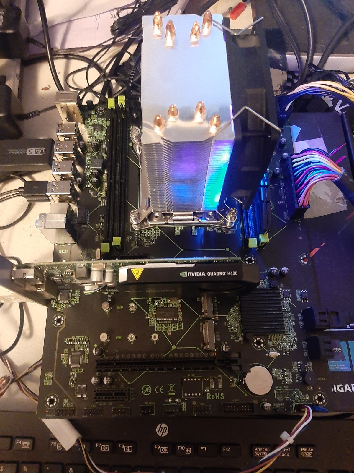 COMBO MOTHERBOARD + I7-5820K + 64 GB + RGB CPU COOLER