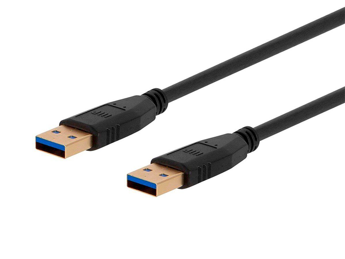 Monoprice USB 3.0 Type-A to Type-A Cable - 3 Feet - Black, For Data Transfer