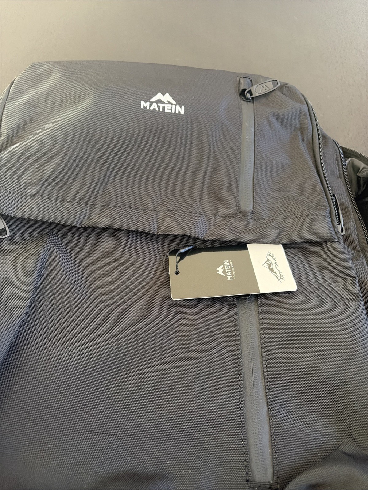 MATEIN Black Laptop Backpack USB Charging Port Travel School Bag New With Tags