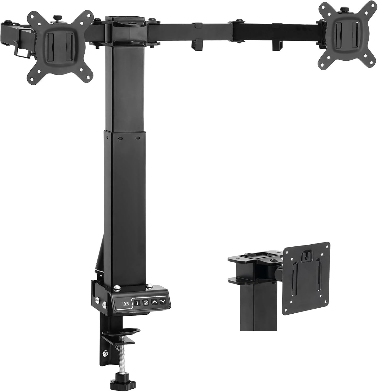 TOPSKY Electric Dual Monitor Desk Mount | 32"-49" Height Adjustable Arm