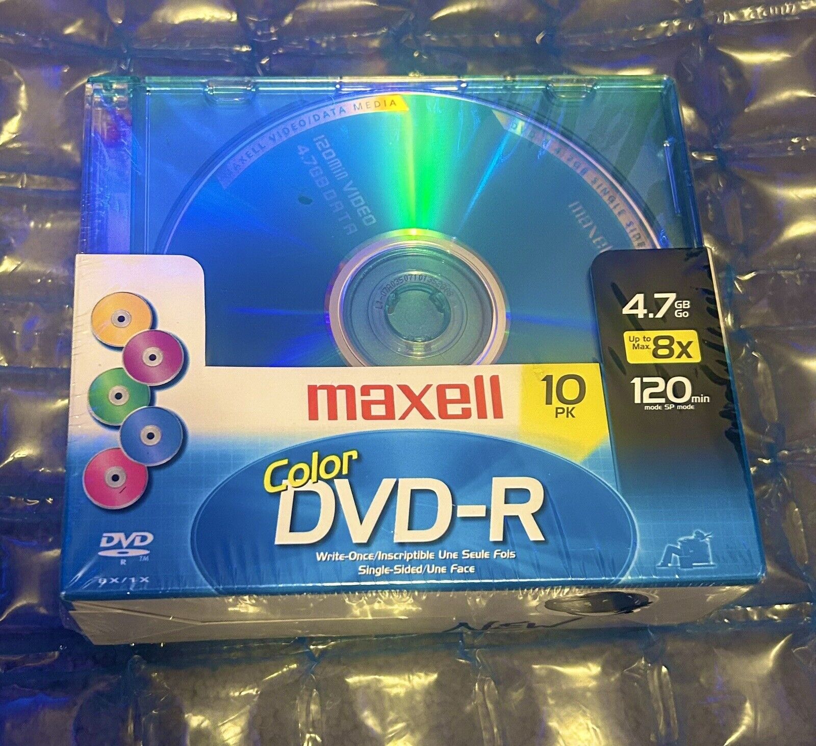 Maxell 10 Pack DVD-R 4.7GB 8x 120 Minutes, New, Sealed, Blank Media